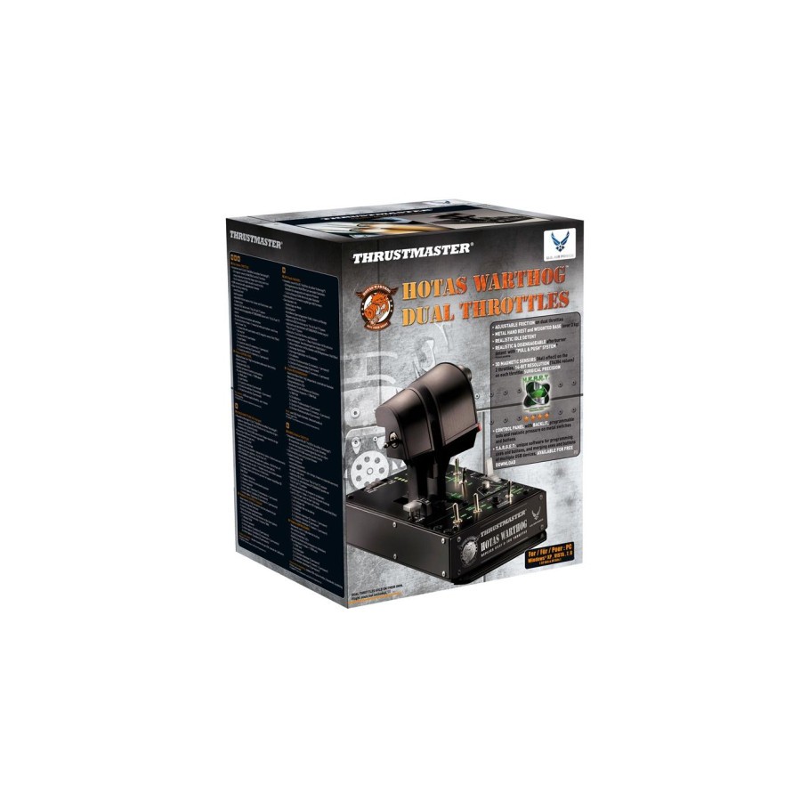 21870-Thrustmaster HOTAS Warthog Dual Throttles Negro USB Simulador de Vuelo PC