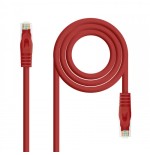 2189-Nanocable Cable de red latiguillo RJ45 LSZH Cat.6A UTP AWG24, Rojo, 2.0m