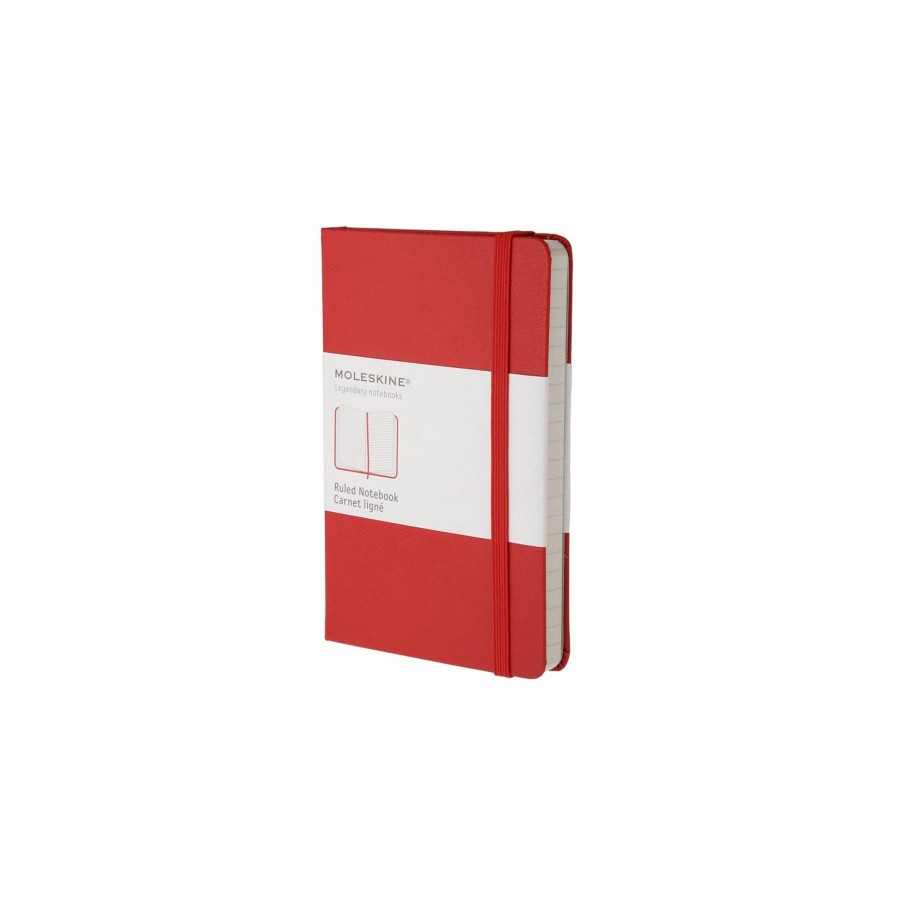 21919-LIBRETA CLASICA TAPA DURA ROJA L (13X21CM) RAYADA MOLESKINE QP060R