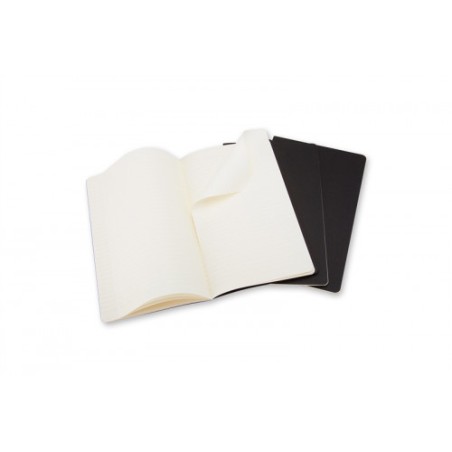 21926-SET DE 3 LIBRETAS CAHIER NEGRAS L (13X21CM) RAYAS MOLESKINE QP316