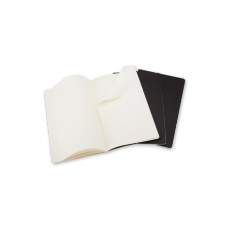 21930-SET DE 3 LIBRETAS CAHIER NEGRAS P (9X14CM) RAYAS MOLESKINE QP311