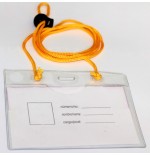 2208-CAJA 50 FUNDAS IDENTIFICACION PVC APAISADO 70X105MM CON CORDON + BOLA AJUSTABLE IBERPLAS 1077CO50