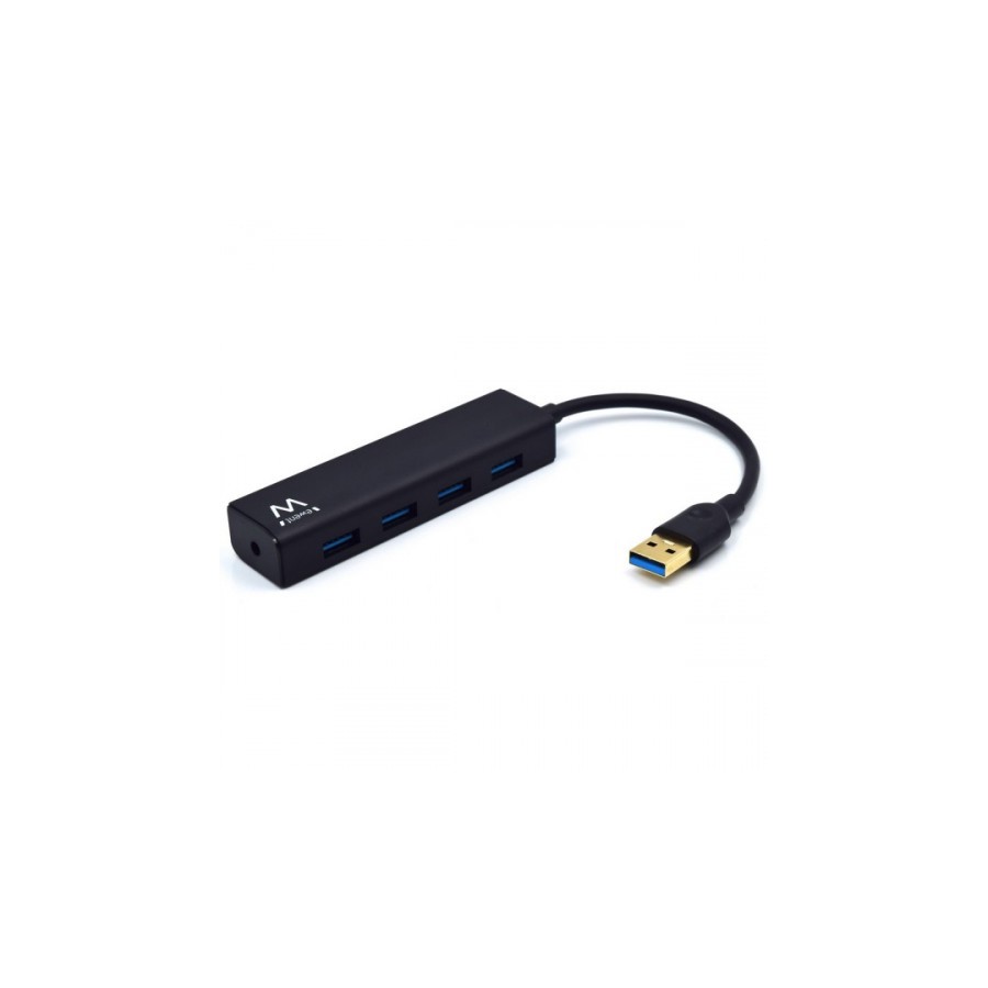22205-Ewent EW1136 hub de interfaz USB 3.2 Gen 1 (3.1 Gen 1) Type-A 480 Mbit/s Negro