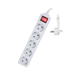 22207-Ewent EW3955 base multiple 1,5 m 5 salidas AC Interior Blanco