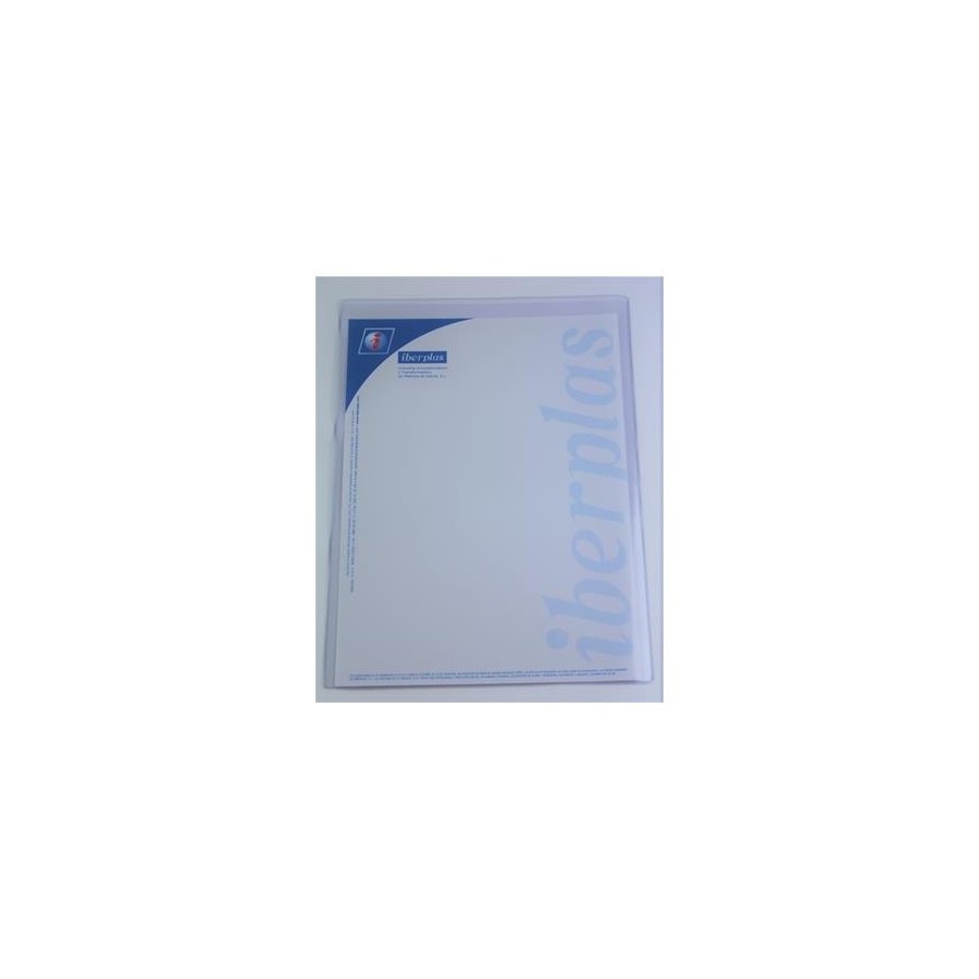 2227-CAJA 50 FUNDAS FORMATO A3 "U" PORTADOCUMENTOS PVC CRISTAL 150 MICRAS IBERPLAS 86Q50