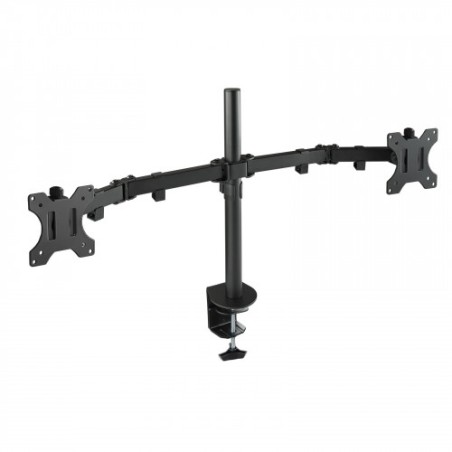 22490-TooQ Soporte de Mesa Giratorio e Inclinable para 2 Pantallas (Monitor / TV Plasma / LCD / LED) 13" - 32", de Dos B