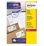 2255-PAQUETE 15 HOJAS ETIQUETAS BLANCAS PARA PAQUETES IMPRESORAS LASER 199,6X143,5 MM AVERY L7168-15
