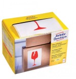 2265-ROLLO 200 ETIQUETAS PARA ENVIOS PRE-IMPRESAS CON EL ICONO "FRAGIL" 74X100 MM AVERY 7251