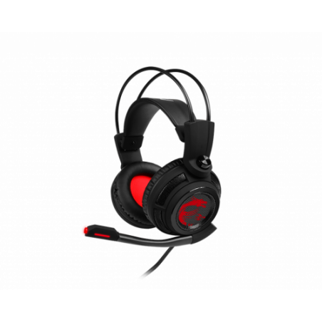22709-MSI DS502 Auriculares Diadema Negro, Rojo