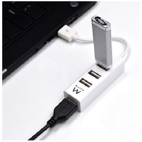 22721-Ewent EW1122 hub de interfaz USB 2.0 Blanco