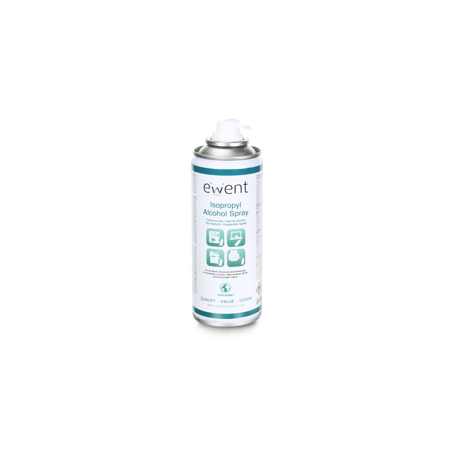 22724-Ewent EW5613 kit de limpieza para computadora Impresora Espray para limpieza de equipos 200 ml