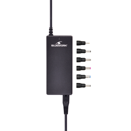 22745-BLUESTORK CARGADOR UNIVERSAL 90W PARA PORTATILES HP - 6 SALIDAS INCLUIDAS (PW-NB-90-HP )