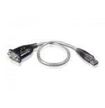 22769-Aten UC232A1-AT adaptador de cable USB RS-232 Negro, Metalico