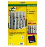 22775-PAQUETE 20 HOJAS ETIQUETAS DE POLIESTER BLANCO-IMPRESORAS LASER-99,1X42,3 MM AVERY L4776-20