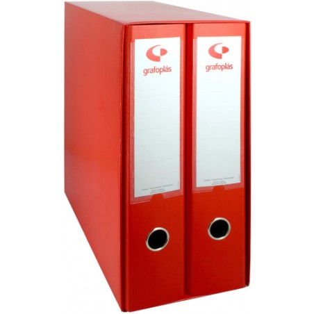 22778-MODULO 2 ARCHIVADORES COLOR ROJO FOLIO 290X350X160 GRAFOPLAS 7279251