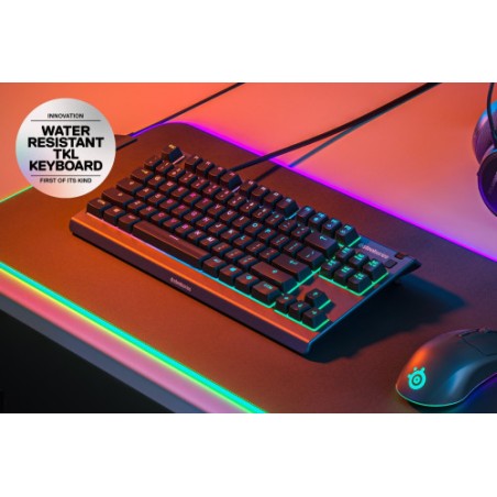 22829-Steelseries APEX 3 TKL teclado USB QWERTY Ingles de EE. UU. Negro