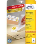 2284-PAQUETE 25 HOJAS ETIQUETAS DESPEGABLES ECOLOGICAS, CERTIFICADAS FSC-IMPRESORAS LASER-96X 50,8 MM AVERY L4744REV-25