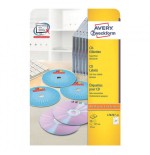 2292-PAQUETE 25 HOJAS ETIQUETAS FULL-FACE NO TOUCH BLANCAS-IMPRESORAS LASER-117 MM DIAMETRO AVERY L7676-25