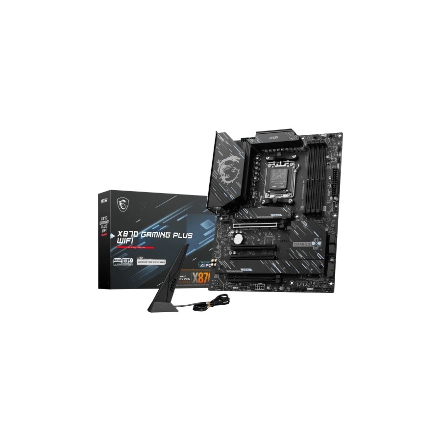 22921-PLACA MSI X870 GAMING PLUS WIFI,AMD,AM5,X870,4DDR5,LAN5G+WIFI7+BT5.4,ATX