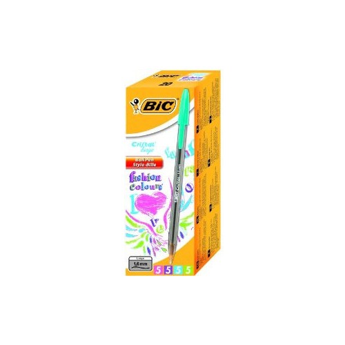 23000-CAJA 20 BOLIGRAFO CRISTAL FUN TRAZO 1,6 MM. COLORES SURTIDOS BIC 895793