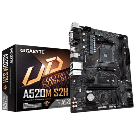 23130-Gigabyte A520M S2H placa base Zocalo AM4 Micro ATX