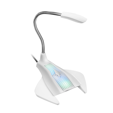 23147-Mars Gaming MMICW microfono Blanco Microfono de superficie para mesa