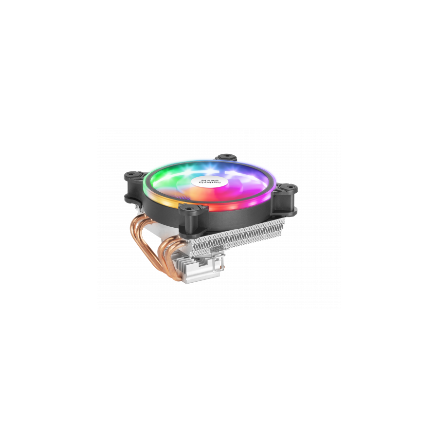 23148-MARS GAMING MCPU220 CPU COOLER, ARGB 12CM PWM FAN, 4X HEATPIPE, 140W, BLACK