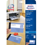 2318-PAQUETE 10 HOJAS TARJETAS DE VISITA BLANCAS QUICK CLEAN DE PAPEL CUCHE OPACAS-260 G-IMPRESORAS DE INYECCION DE TINT