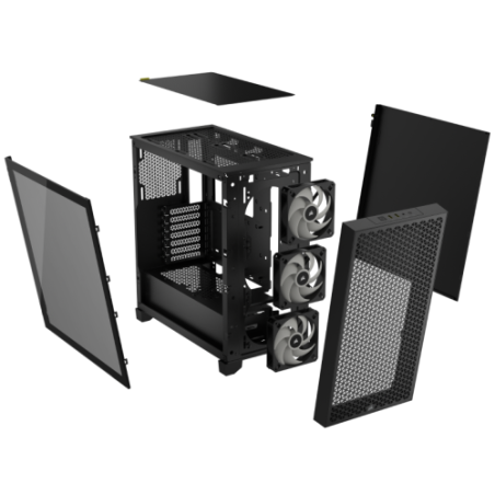 23212-CAJA CORSAIR 3000D AIRFLOW MID-TOWER CRISTAL TEMPLADO NEGRA CC-9011251-WW