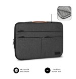23216-SUBBLIM Funda Air Padding 360 Sleeve 13,3-14" Dark Grey