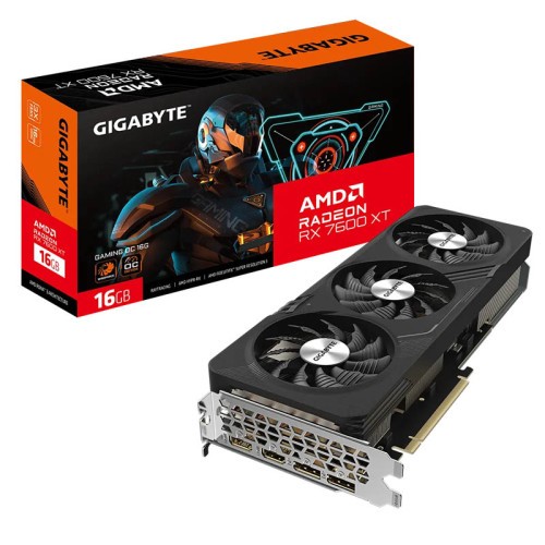 23275-VGA GIGABYTE GV-R76XTGAMING OC-16GD,AMD,RX7600XT,16GB,GDDR6,128BIT,2HDMI+2DP,WINDFORCE,3 VENTILADORES,RGB FUSION