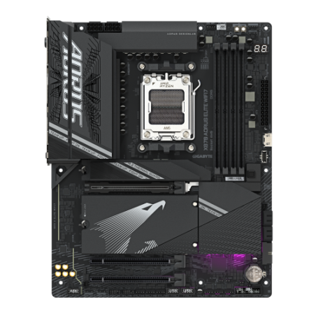 23322-GIGABYTE Placa base X870 A ELITE WIFI7 - Compatible con CPUs AMD Ryzen 9000, VRM de 16+2+2 fases, hasta 8000MHz DD