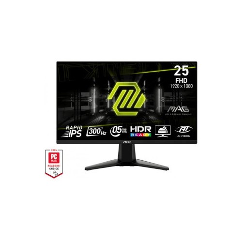 23339-MSI MONITOR MAG 255XF. 24.5" IPS PLANO. 1920X1080 . 300HZ. NEGRO