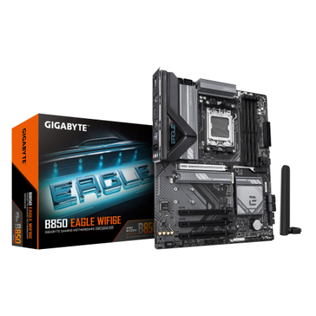 23344-GIGABYTE B850 EAGLE WIFI6E Placa Base - Procesadores AMD Ryzen Serie 9000, VRM digital de 8+2+2 fases, hasta 8200M