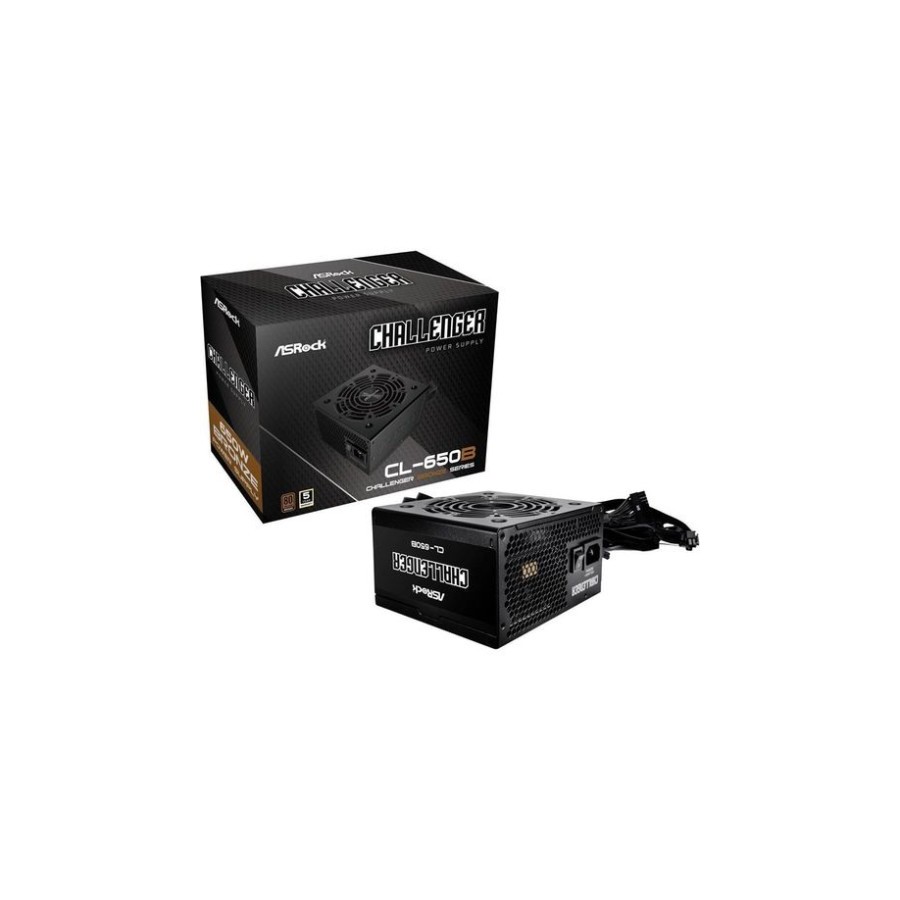 23354-FUENTE ALIMENTACION ASROCK CL-650B,PSU,650W,80 PLUS BRONZE,120MM,ACTIVE PFC,PCI-E (6+2 pin)x4,SATA (5 pin)x4