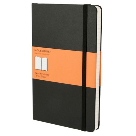 23366-LIBRETA CLASICA TAPA DURA NEGRA L (13X21CM) RAYAS MOLESKINE QP060