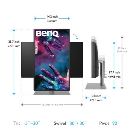 23386-Benq PD2725U 68,6 cm (27") 3840 x 2160 Pixeles 4K Ultra HD LED Negro