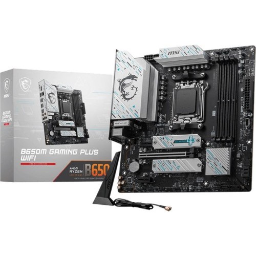23438-PLACA MSI B650M GAMING PLUS WIFI,AMD,AM5,B650,4DDR5,192GB,HDMI+DP,4SATA3+2M.2,2.5GBE+WIFI6E+BT5.3,11USB3.2,MATX