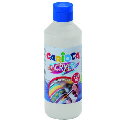 23445-BOTELLA PINTURA ACRILICA 250 ML. BLANCO CARIOCA 40431/01
