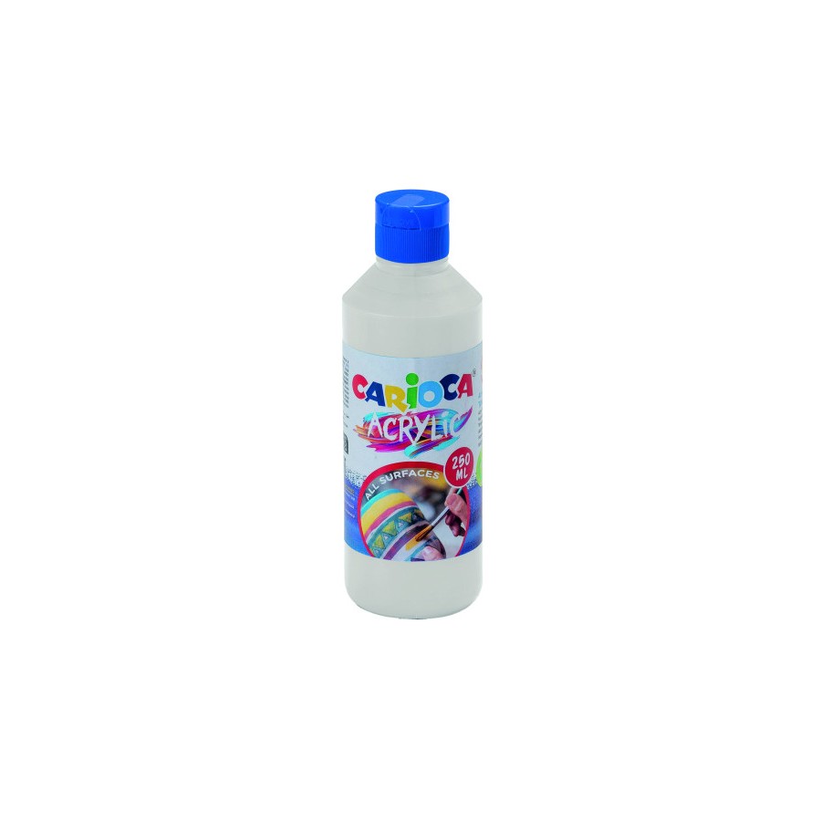 23445-BOTELLA PINTURA ACRILICA 250 ML. BLANCO CARIOCA 40431/01