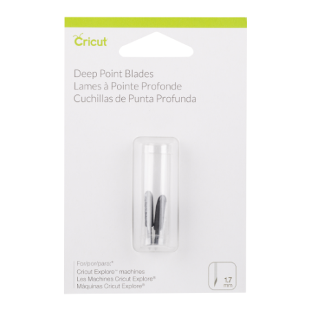 23636-Cricut PC2003535 Set de 2 Lames Coupe Profonde, Plastique, Multicolore, 12 x 8 x 2 cm