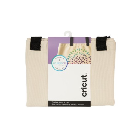 23689-Cricut 2006829 bolsa de compras Beige, Negro Bolso grande