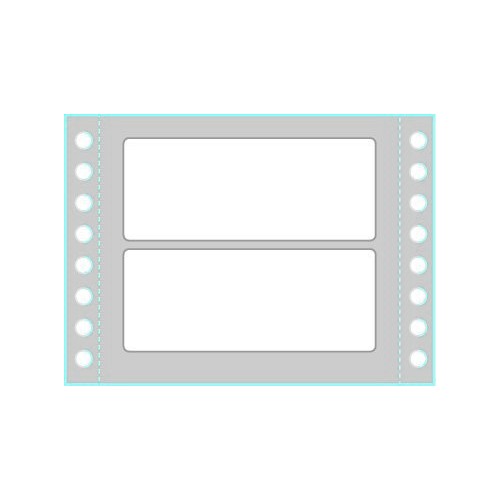 2377-CAJA 500 HOJAS ETIQUETAS BLANCAS EN MODULO CONTINUO-UNA COLUMNA-89X36,2 MM TICO TAB1-0893