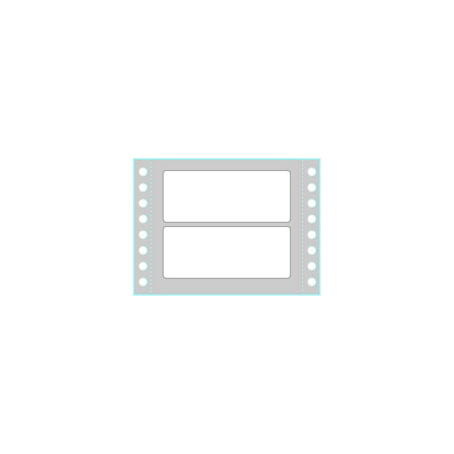 2377-CAJA 500 HOJAS ETIQUETAS BLANCAS EN MODULO CONTINUO-UNA COLUMNA-89X36,2 MM TICO TAB1-0893