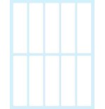 2383-PAQUETE 10 HOJAS ETIQUETAS BLANCAS EN SOBRE-75X21 MM TICO E-7521