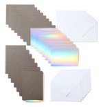 23849-Cricut Insert Cards, Gray/Silver Holographic Tarjeta de felicitacion estandar 15 pieza(s)