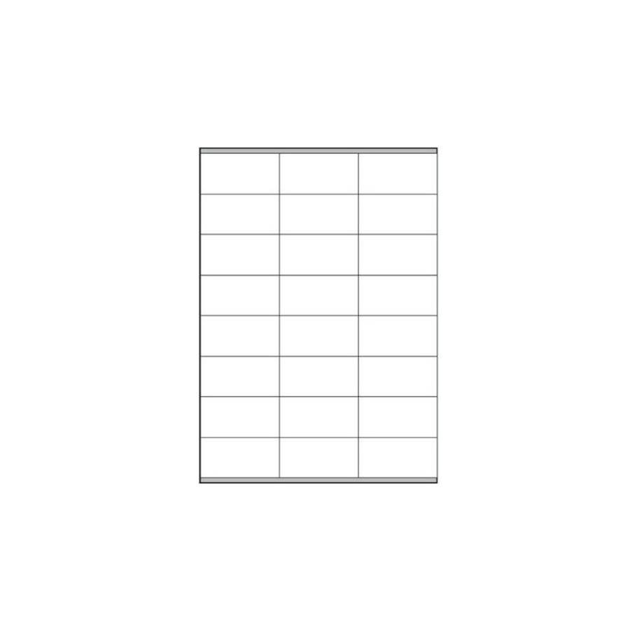 2396-CAJA 100 HOJAS ETIQUETAS BLANCAS CON MARGENES-LASER/INYECCION DE TINTA/FOTOCOPIADORAS-70X36 MM MEGASTAR LP4MS-7036