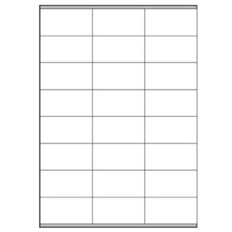 2396-CAJA 100 HOJAS ETIQUETAS BLANCAS CON MARGENES-LASER/INYECCION DE TINTA/FOTOCOPIADORAS-70X36 MM MEGASTAR LP4MS-7036