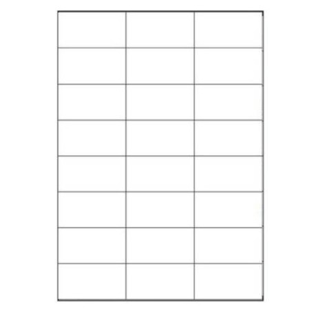 2397-CAJA 100 HOJAS ETIQUETAS BLANCAS SIN MARGENES-LASER/INYECCION DE TINTA/FOTOCOPIADORAS-70X37 MM MEGASTAR LP4MS-7037