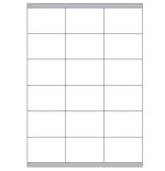 2398-CAJA 100 HOJAS ETIQUETAS BLANCAS CON MARGENES-LASER/INYECCION DE TINTA/FOTOCOPIADORAS-70X48 MM MEGASTAR LP4MS-7048